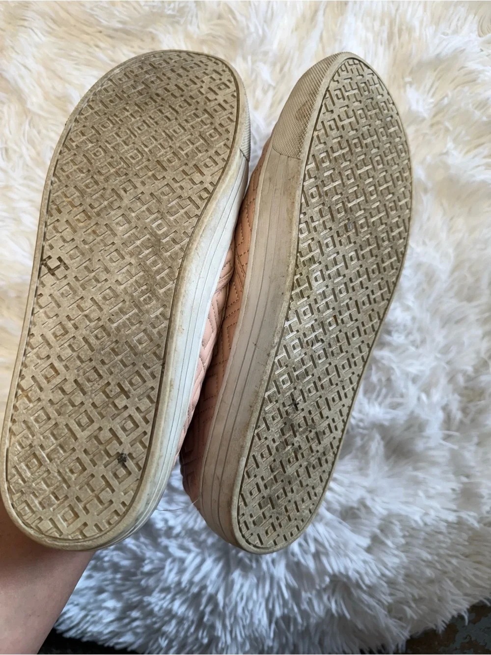 Tory Burch Quilted Slip-On Sneakers in Blush Pink